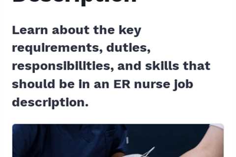 ER Nurse Requirements