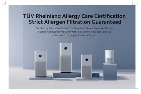 The Xiaomi Smart Air Purifier 4 Compact has received the Allergy Care certification from TÜV..