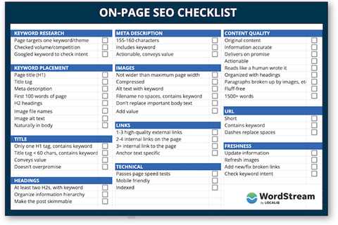 SEO Checklist - How to Optimize Your Website For Search Engines
