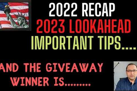 2022 Recap 2023 lookahead and A Giveaway Winner*