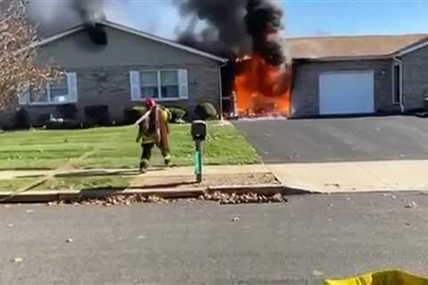 Early video from Pennsylvania house fire