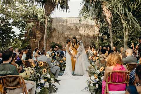 Sunflower Filled Nu Tulum Destination Wedding