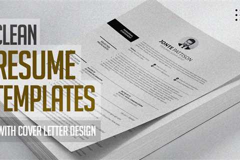 New Clean CV Resume Templates with Cover Design