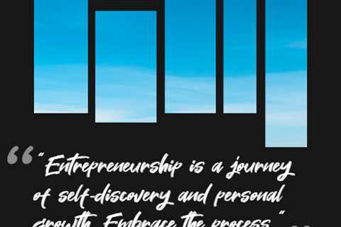 “Entrepreneurship is a journey of self-discovery and personal growth. Embrace the process.”