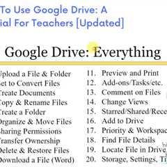 How To Use Google Drive In The Classroom