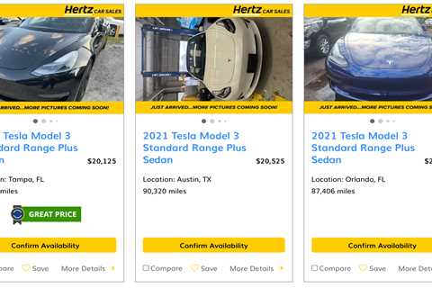 You can get a used Tesla for as low as $20,000 from Hertz right now — but beware of these red ..