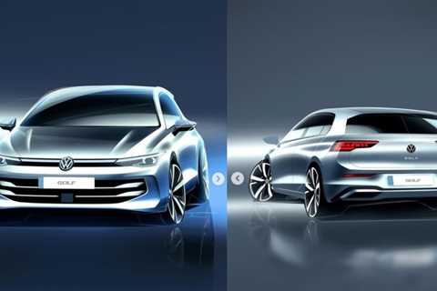 Updated Volkswagen Golf previewed with design sketches