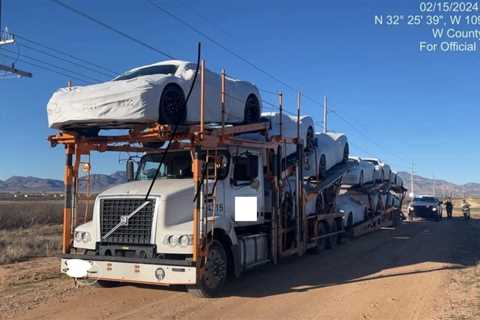 Man steals truck carrying 10 new Corvettes, says he needed a ride home