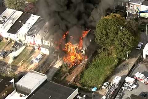 Mayday at Baltimore house fire with three injured firefighters