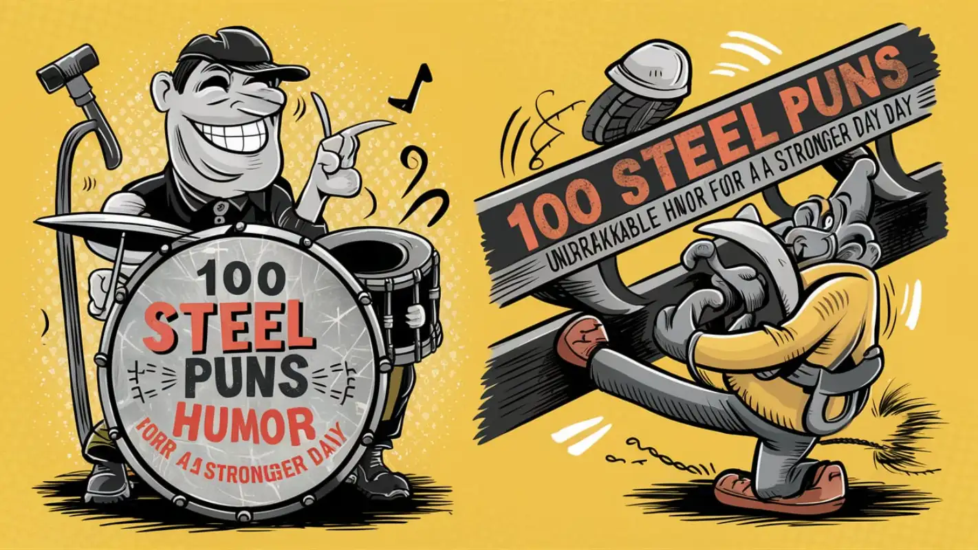 100 Steel Puns: Solid, Clever Jokes Built to Last - Crack Up Puns