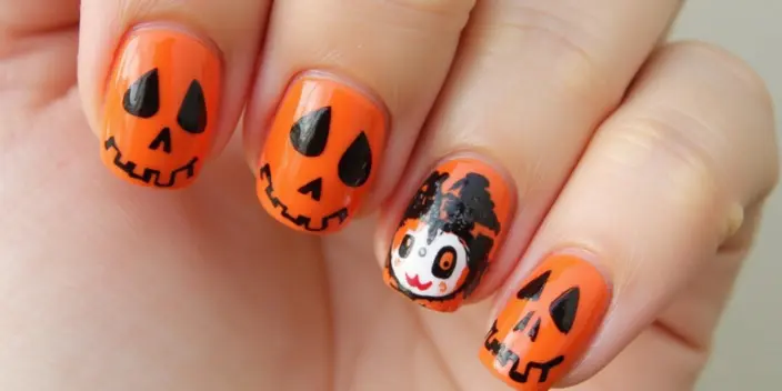 Orange Halloween Nails: Casting A Spell Of Creepy Charm 🎃 - Gloss And Vibes