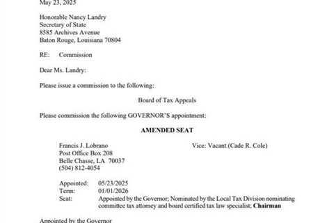 Judge Jay Lobrano Appointed Local Tax Judge at the Board of Tax Appeals