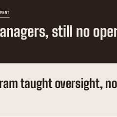 Developing Operators Rather Than Managers