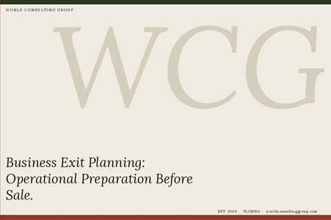 Business Exit Planning | Operational Preparation Before Sale